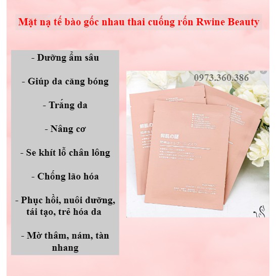 Mặt Nạ Tế Bào Gốc Nhau Thai Cuống Rốn Rwine Beauty | Thế Giới Skin Care