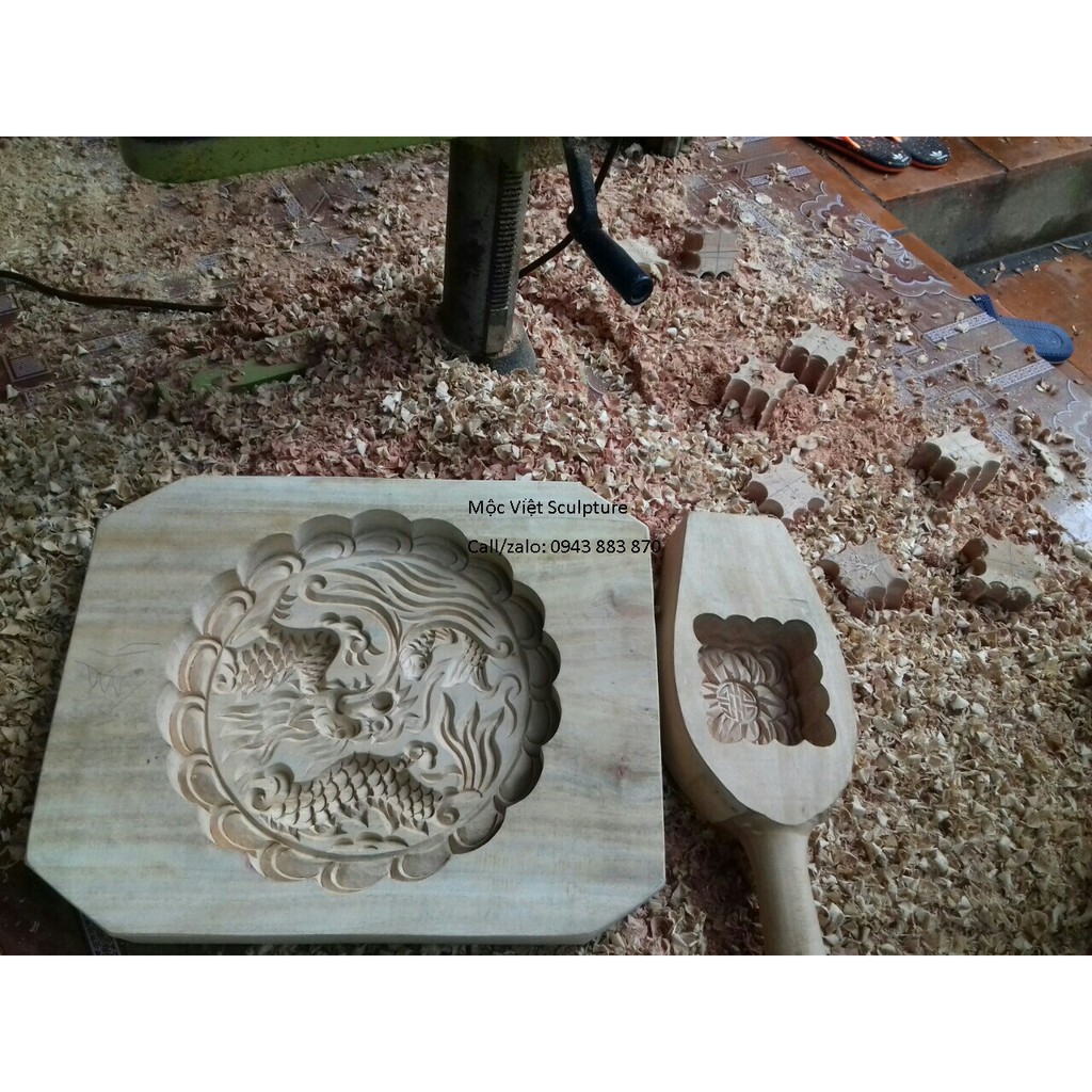 Khuôn bánh gỗ hình Rồng