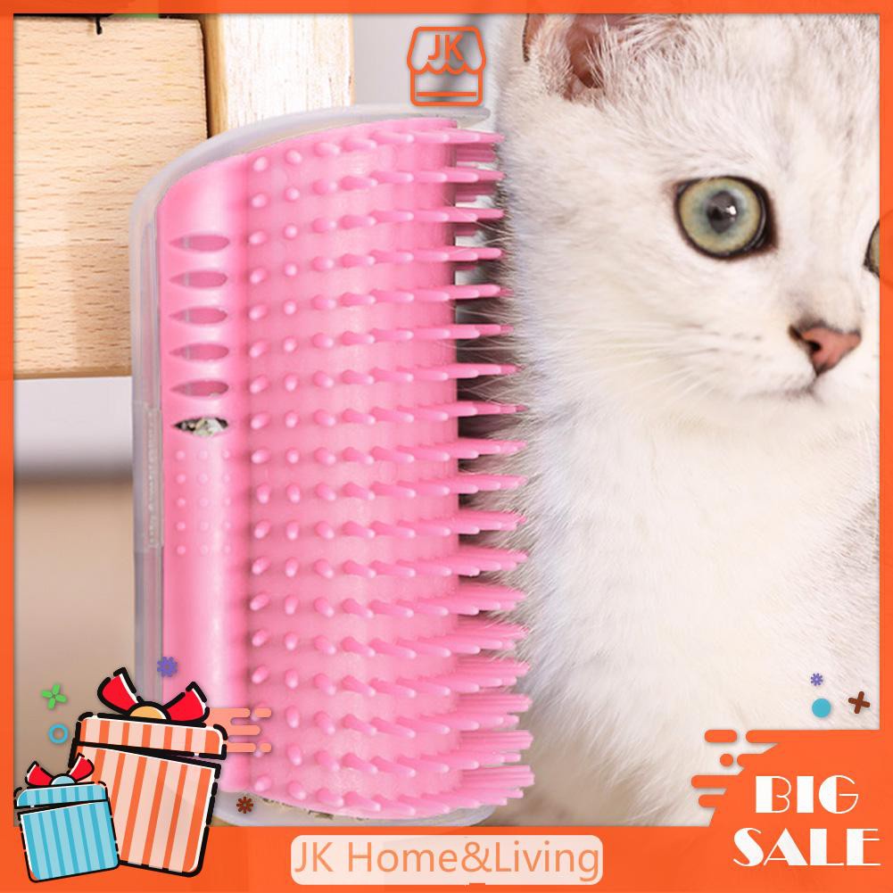 *Cats Brush Corner Cat Massage Self Groomer Tickling Comb Brush Catnip Rubs