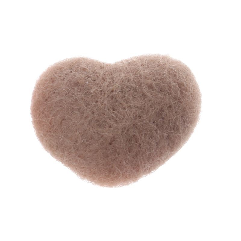 Đạo cụ chụp ảnh bé yêu handmade 5cm hình trái tim bằng chất liệu vải nỉ