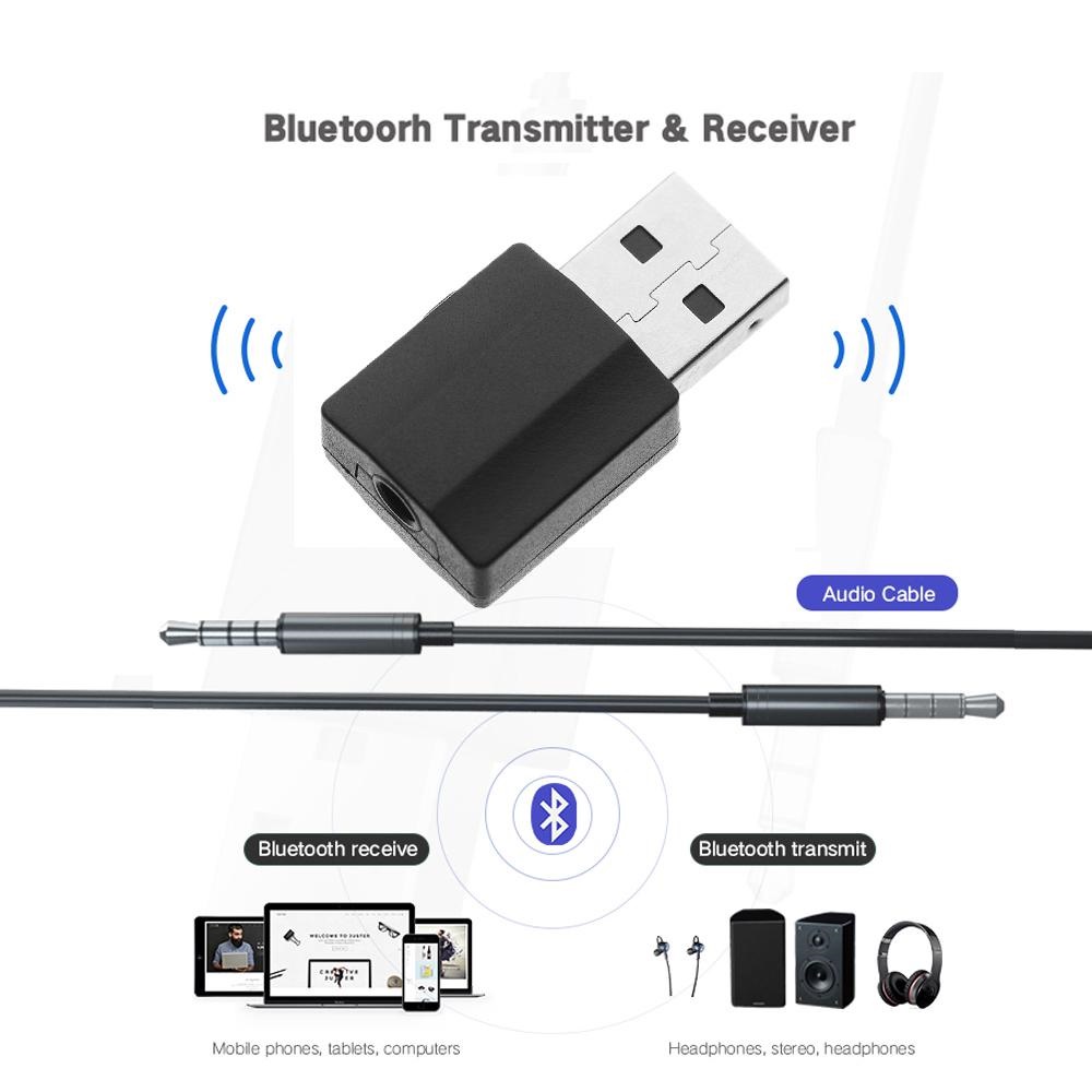 USB Thiết bị thu / phát kết nối tín hiệu Bluetooth 5.0 AUX RCA USB 3.5mm 2 trong 1
