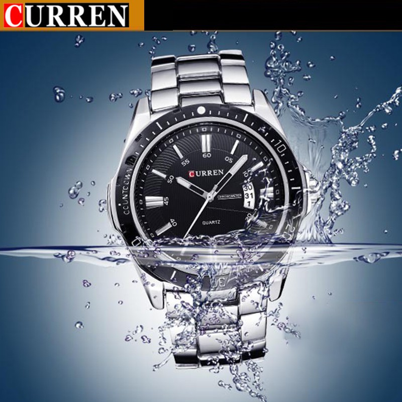 Đồng hồ Quartz CURREN 8110 chất liệu thép không gỉ chống thấm nước thời trang sang trọng