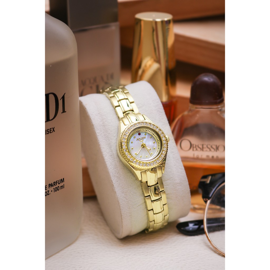 Đồng hồ nữ Julius Star Hàn Quốc JS-055A mặt kính Sapphire dây thép thanh lịch