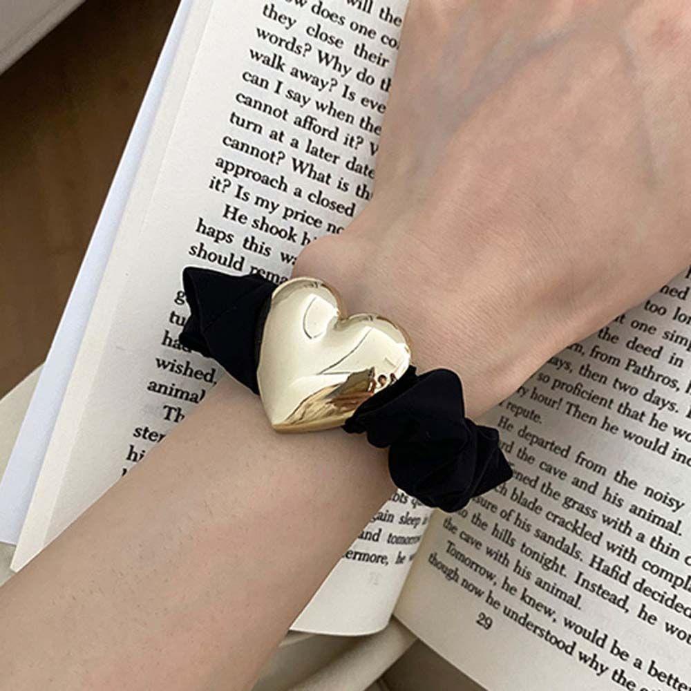 Kẹp Tóc Mỏ Vịt Kim Loại Hình Trái Tim Phong Cách Hàn Quốc Dành Cho Nữ