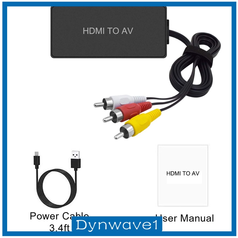 [DYNWAVE1] HDMI to AV Converter Video Audio Supports NTSC 1080P for Stick TV HD Box