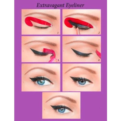 Bộ 48 Khuôn kẻ mí Eyeliner và tô bầu mắt Quick Eyeliner