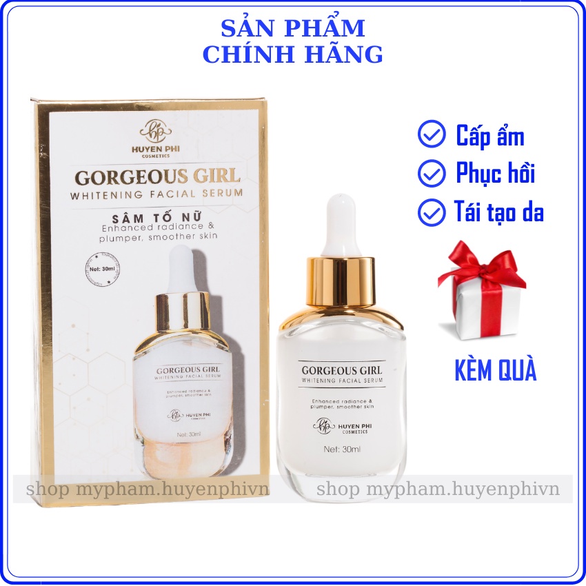 Serum sâm tố nữ Huyền Phi - cấp ẩm, tái tạo, tăng độ đàn hồi cho da