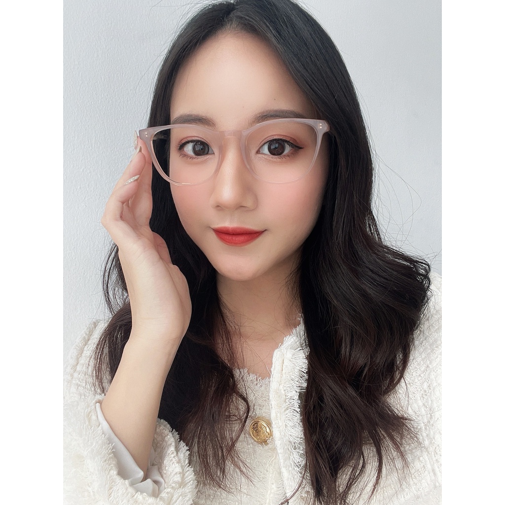 Gọng kính nữ cao cấp FARELLO Jade mắt tròn Acetate bền dẻo thiết kế hiện đại màu sắc thời trang
