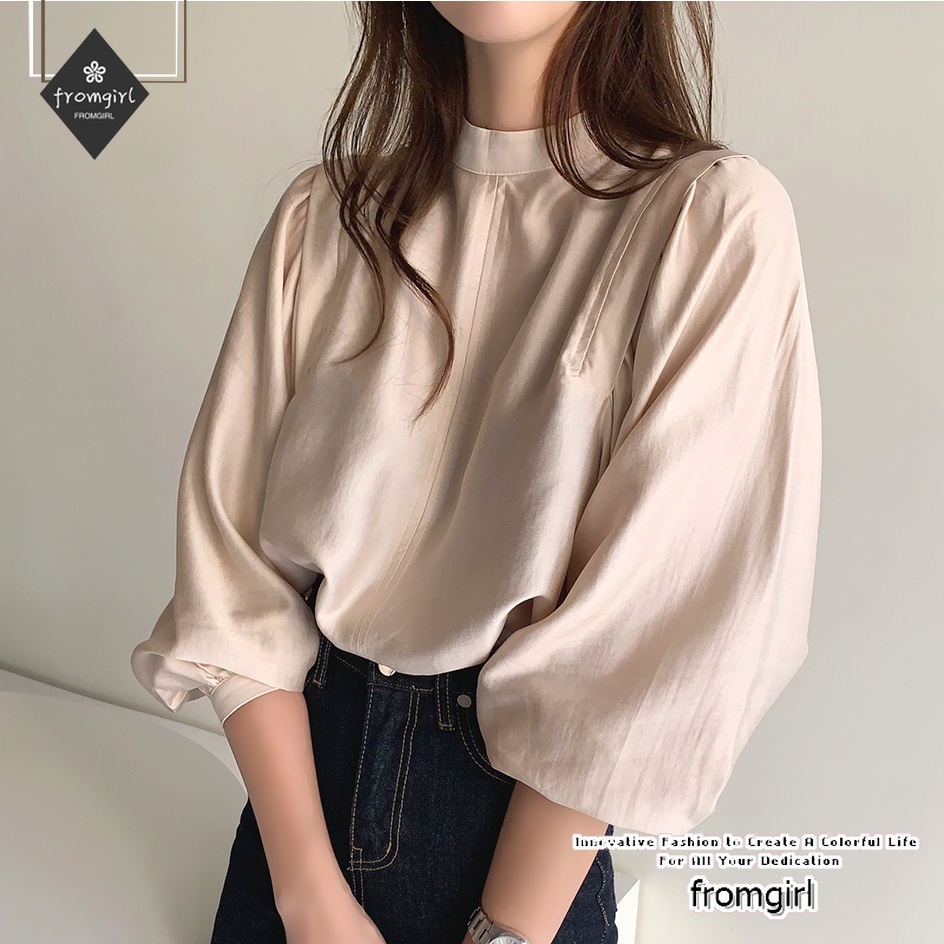 Áo Sơ Mi Tay Dài Phồng Thời Trang Mùa Xuân Hàn Quốc 2022 Mới