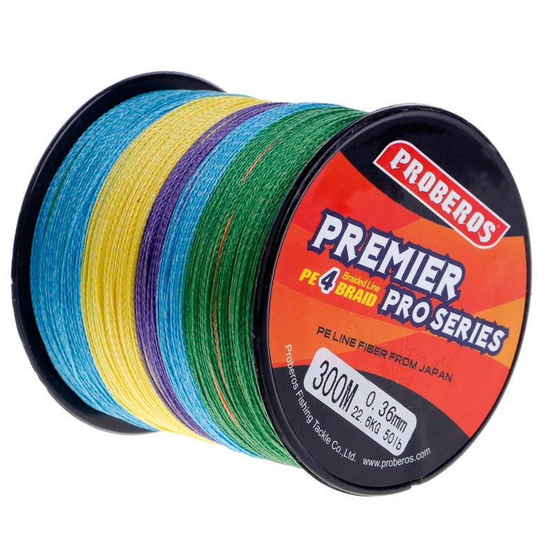 Cuộn Dây Câu Cá 4 Sợi PE Bện Siêu Chắc Dài 300M 6LB-100LB