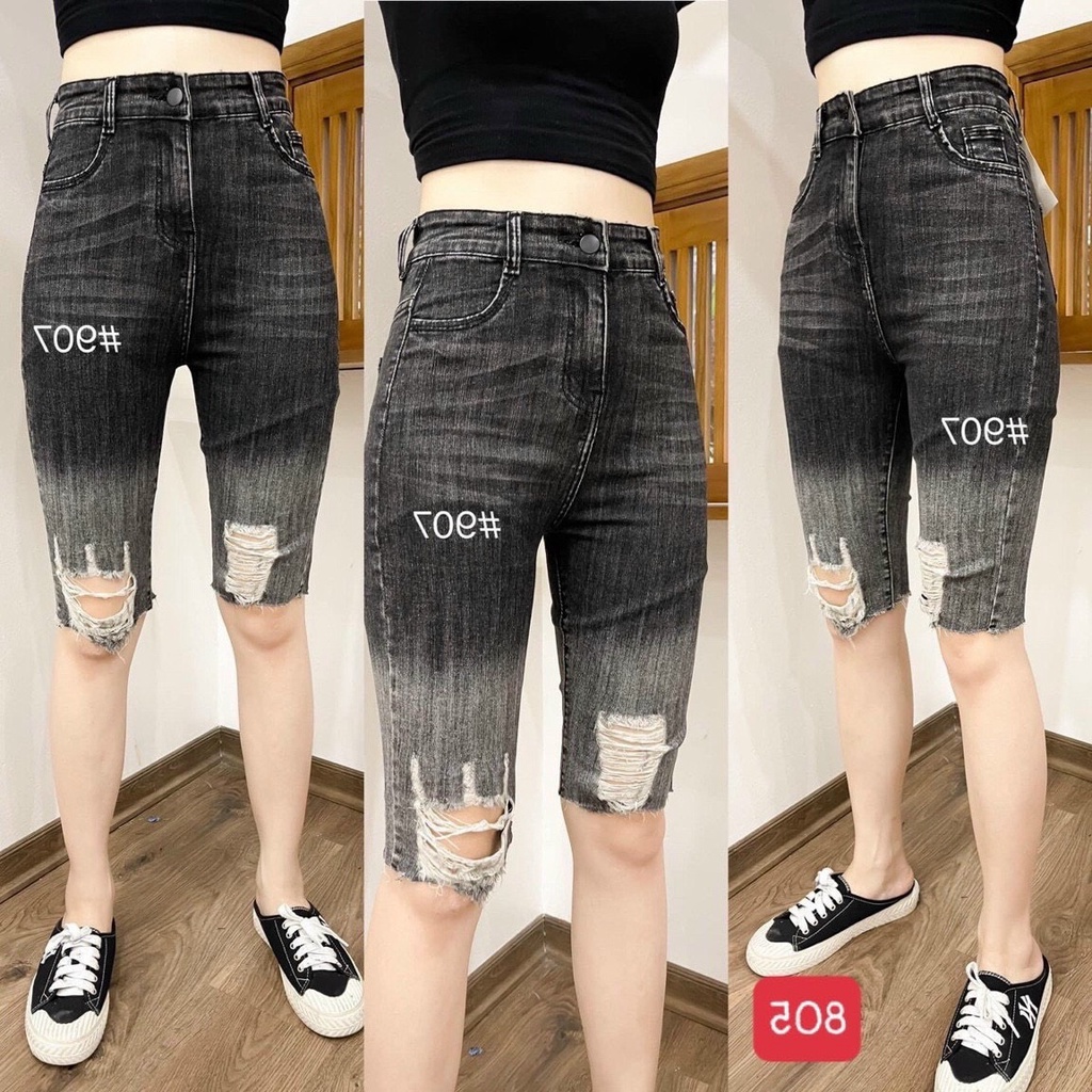 Quần short jean ngố nữ cao cấp, chất liệu denim dễ thương, tôn dáng TUẤN KIỆT Store 8888 Q18
