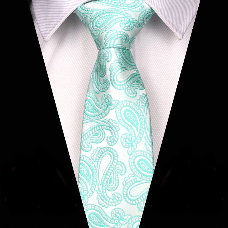 Cà Vạt Lụa 8CM Họa Tiết paisley Cá Tính Cho Nam