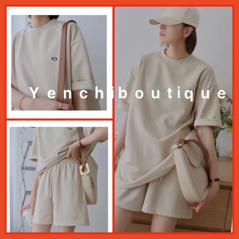 🌸 Bộ quần short đùi áo form rộng tay lỡ, sooc phông mặc ở nhà Ulzzang 🌸