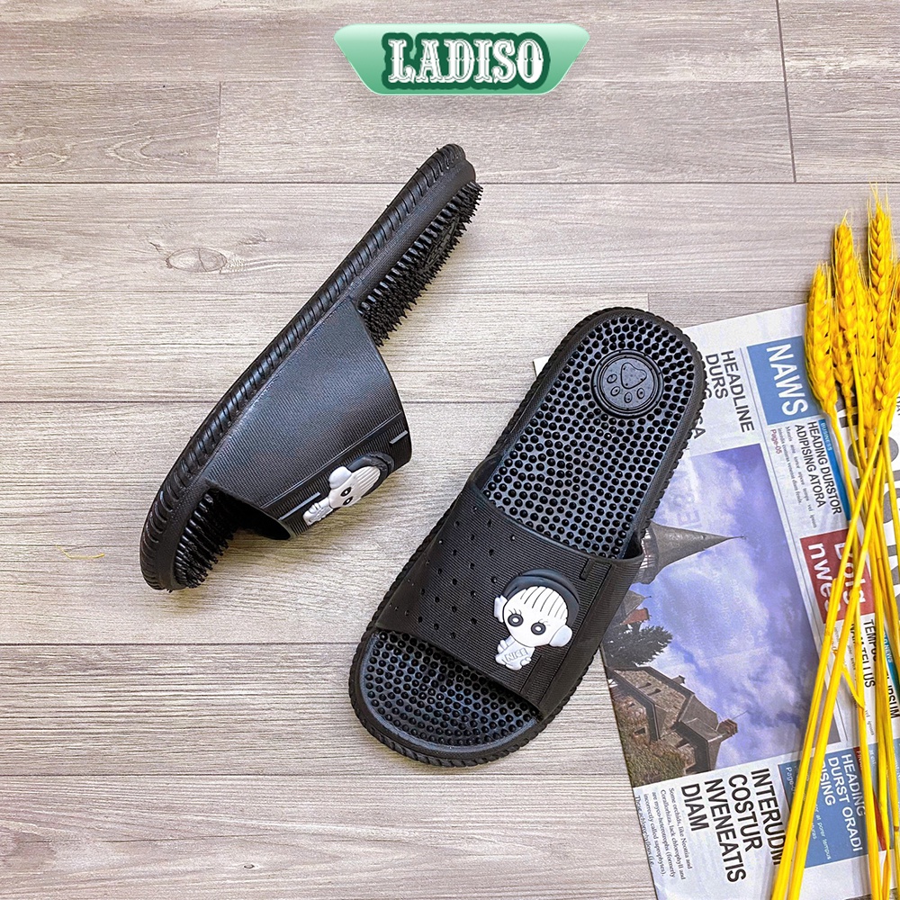 Dép nữ quai ngang LADISO có gai massage mang trong nhà tolet êm chân chống trượt - TT341