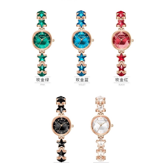 Đồng Hồ Nữ KIMIO 6352 Dây Rút Hình NgôI Sao Cực Đẹp , Chống Nước, Chống Trầy Xước
