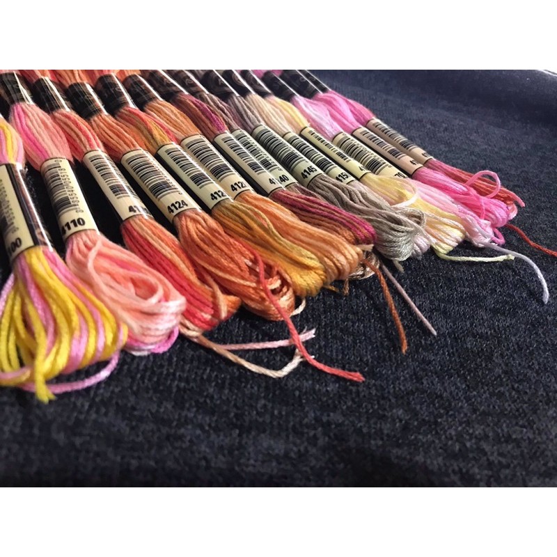 Chỉ thêu airo loang màu