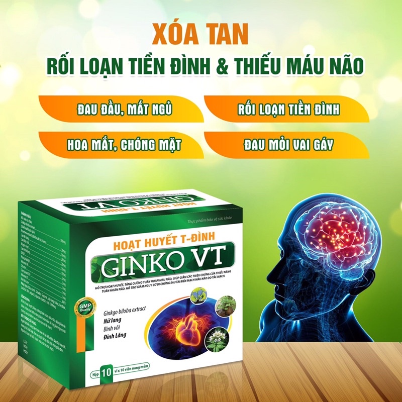Hoạt huyết T - đình Ginko VT hộp 100 viên