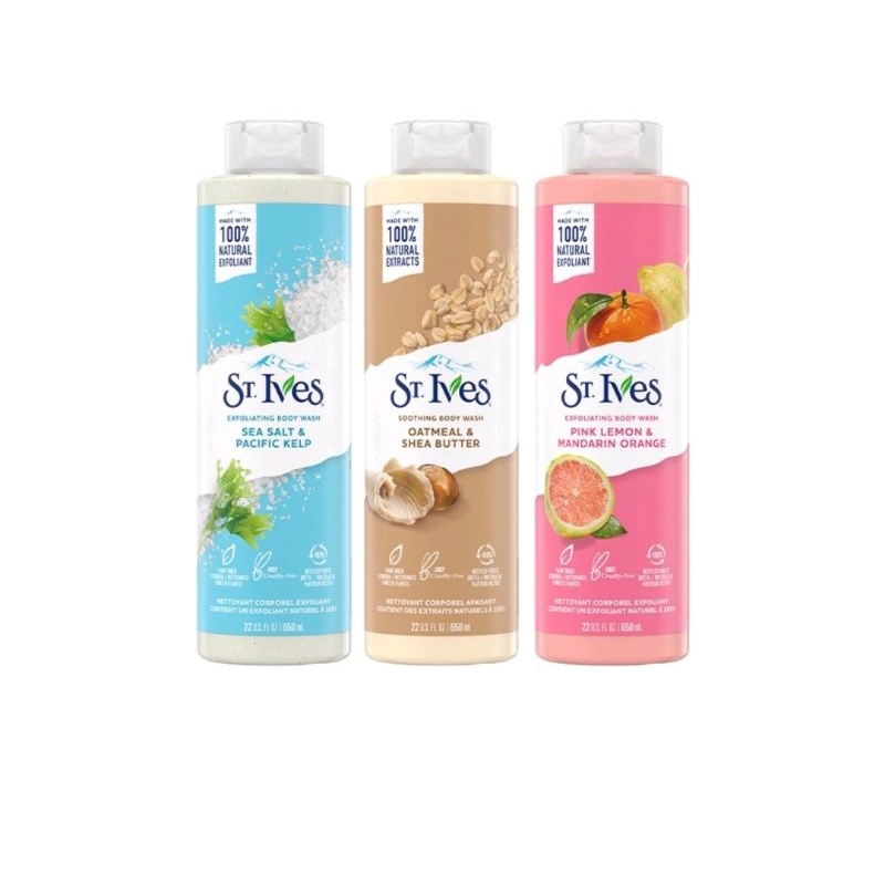 Sữa tắm ives 650g mẫu mới của muối biển , cam chanh và yến mạch