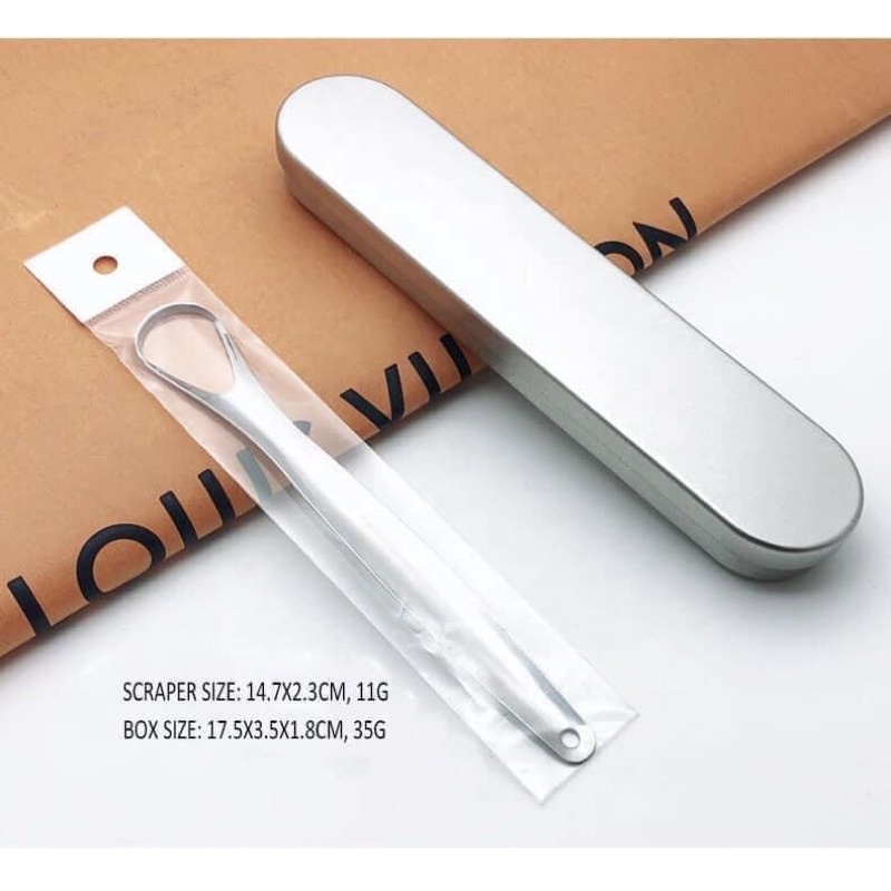 Dụng cụ cạo lưỡi bằng inox không rỉ an toàn vệ sinh