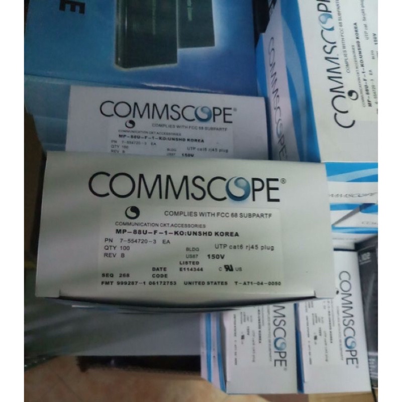 Combo 100 Hạt Mạng Cao Cấp RJ45 CAT5e COMMSCOPE-Sản phẩm chính hãng SIÊU XỊN