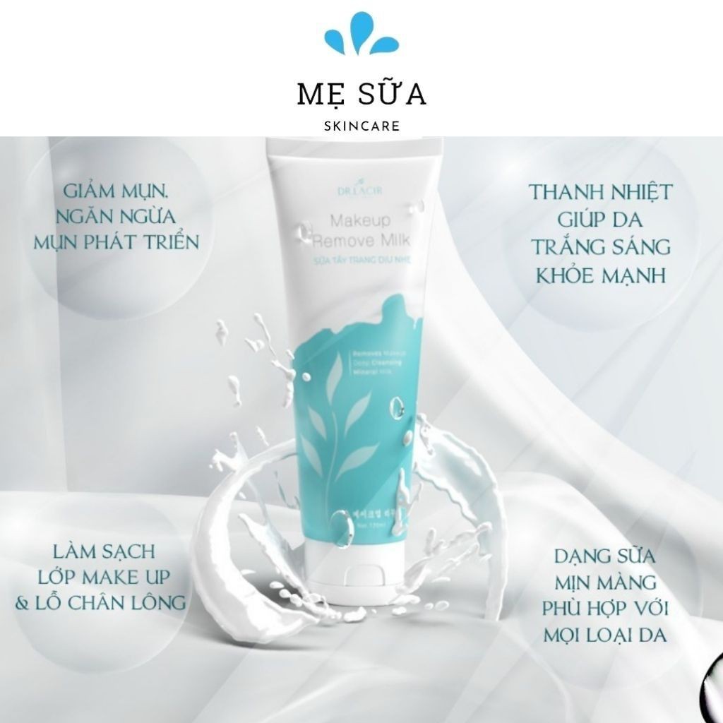Sữa Tẩy Trang Dịu Nhẹ Làm Sạch Thu Nhỏ Lỗ Chân Lông - Makeup Remove Milk - Dr Lacir | BigBuy360 - bigbuy360.vn