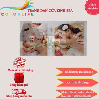 TRANH SPA DÁN CỬA KÍNH TRANG TRÍ TIỆM SPA CAO CẤP ĐẸP GIÁ RẺ ( ẢNH THẬT)