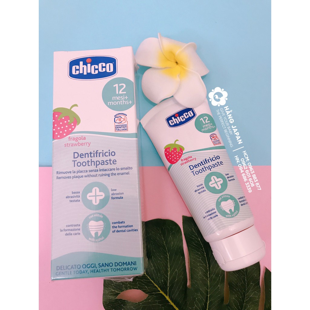 Kem đánh răng Chicco Ý 50ml cho bé từ 6,12 tháng trở lên hàng chính hãng