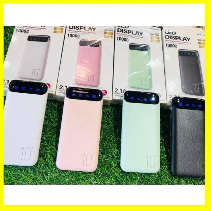 Sạc dự phòng mini cute tích hợp màn hình LED Remax WK-163 20000mAh, Cục sạc dự phòng mini Remax_Bảo Hành 12 Tháng