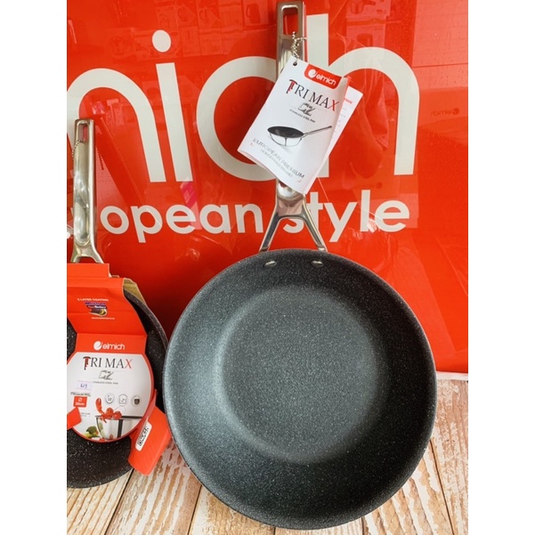 Chảo Inox Elmich ⚡ CAO CẤP ⚡Chảo chống dính inox liền khối Elmich Trimax CZ size 20cm-28cm sang trọng - Bảo hành 10 năm
