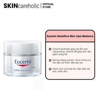 Kem Dưỡng Ẩm Chuyên Sâu Eucerin Sensitive Skin Lipo Balance