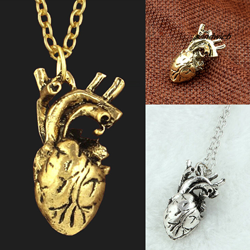Vòng cổ Nam Mặt Hình Trái Tim Người 3d Phong Cách Cổ Điển Size Xl-N