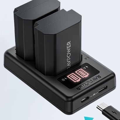 Bộ pin sạc máy ảnh NP-FZ100 Ravpower RP-BC018 cho SONY A9, A7III, A7RIII...