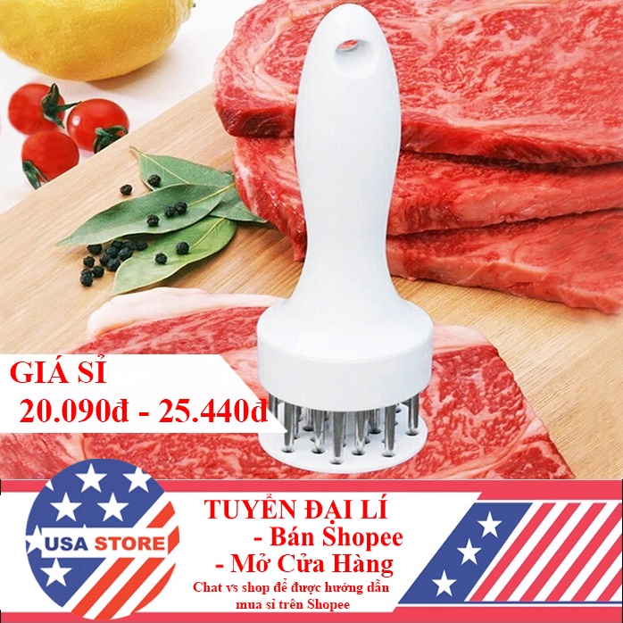 Cây Dụng Cụ Châm Đâm Dần Thịt MEAT TENDERIZER, Búa Xăm Dằm Làm Mềm Thịt Bò, Thịt Lợn Thông Minh