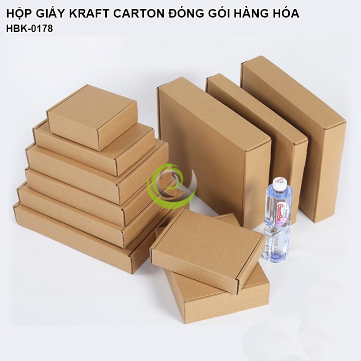 🥰Hộp giấy CARTON nắp gài 3 lớp cao cấp - Hộp đựng quà KRAFT gói hàng tùy theo size sản phẩm