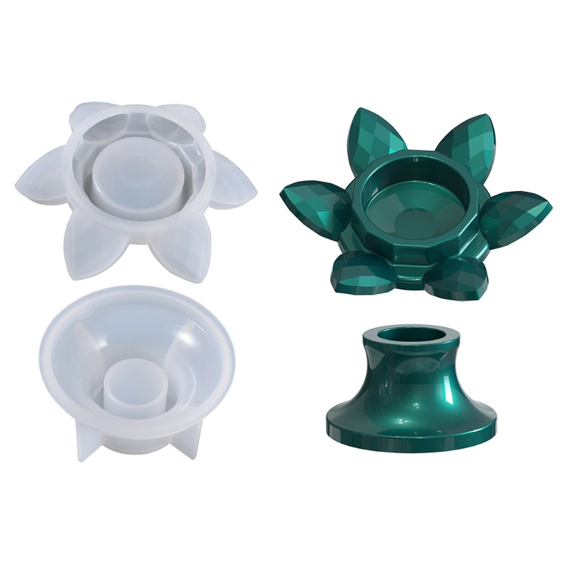 Khuôn Làm Đèn Trà Hình Hoa Sen Bằng Nhựa Resin Không Độc Hại Trang Trí Nhà Cửa / Sự Kiện Năm Mới