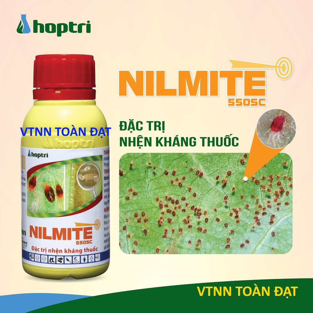 Chế Phẩm NILMITE 550sc Chai 100ml Đặc Trị Nhện Đỏ Gây Hại Trên Hoa Hồng và các loại cây trồng