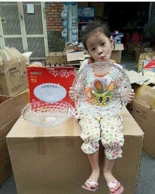 Đĩa thủy tinh pha lê sâu lòng Nutifood