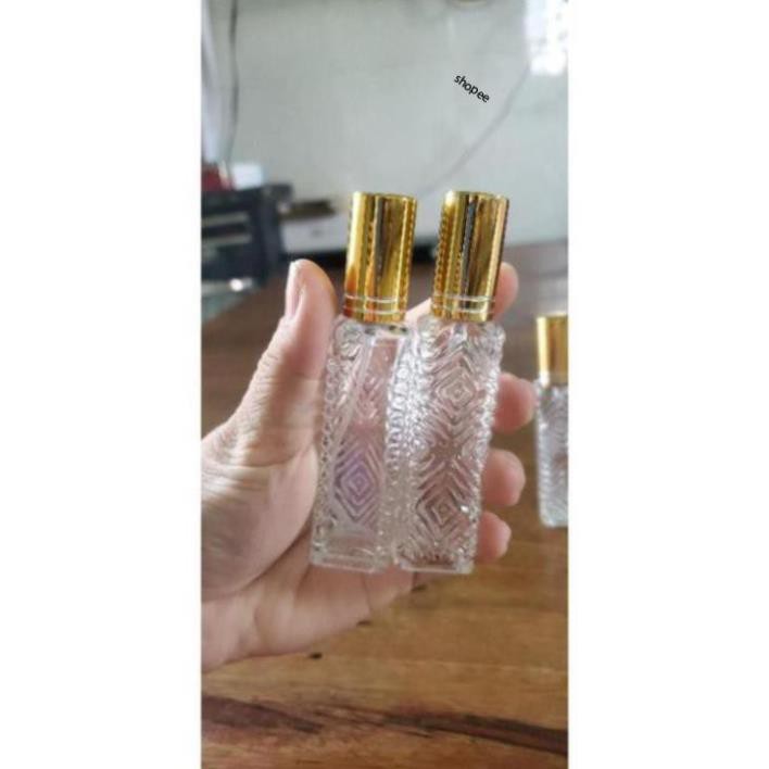 Chai chiết nước hoa vuông 15ml văn đá 1 bên | Thế Giới Skin Care