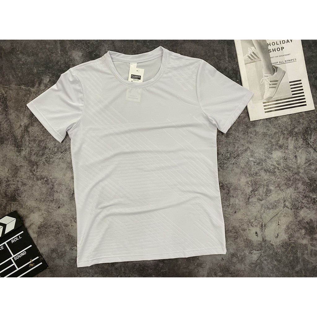 Áo thể thao nam chất thun lạnh 4 chiều cổ tròn | BigBuy360 - bigbuy360.vn