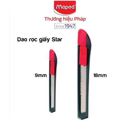 MAPED - Dao rọc giấy Plastic 9/18mm [Chính hãng]