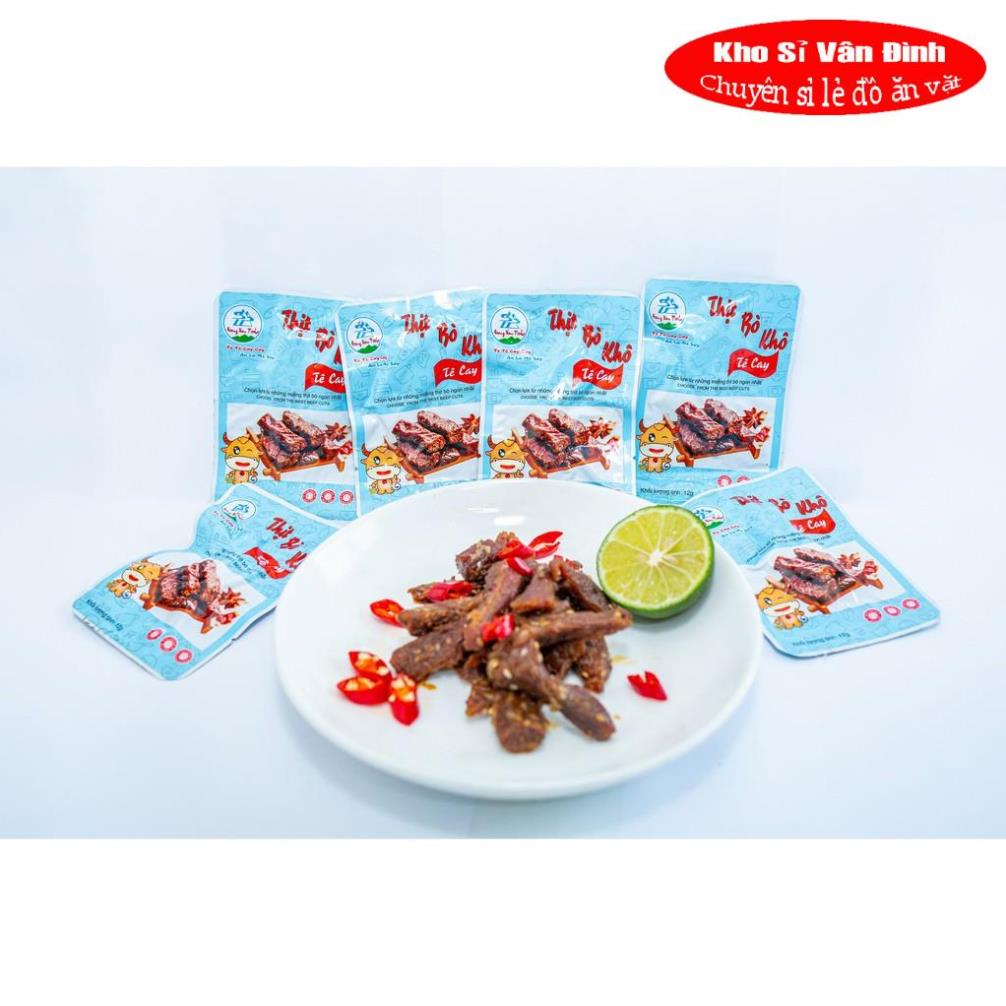 Thịt bò khô tê cay   gói 12gram