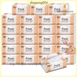 Giấy ăn face hồng thùng 18 gói 120 tờ 3 lớp