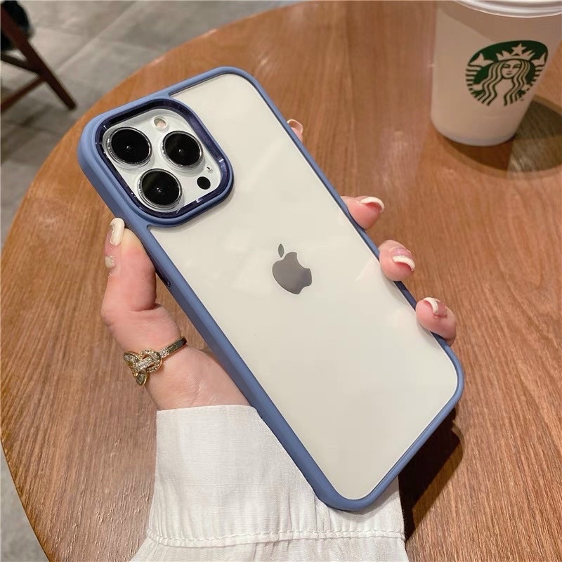 (iPhone 13)Ốp lưng FILADA trong kính viền dẻo màu cho iPhone 13, 13 Pro Max, 12,11 vành camera gờ cao viền nhôm siêu đẹp