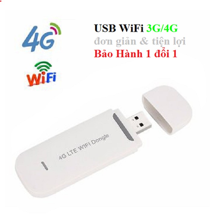 Usb Phát Wifi Chuẩn 4g LTe Bằng Sim Tốc Độ Cao , Dùng Đa Mạng, Chạy Cực Êm