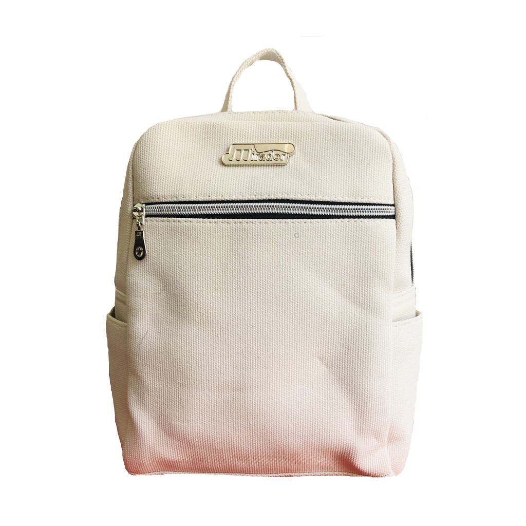 Balo mini thời trang cho nữ vải canvas màu trắng nữ tính - phuishop