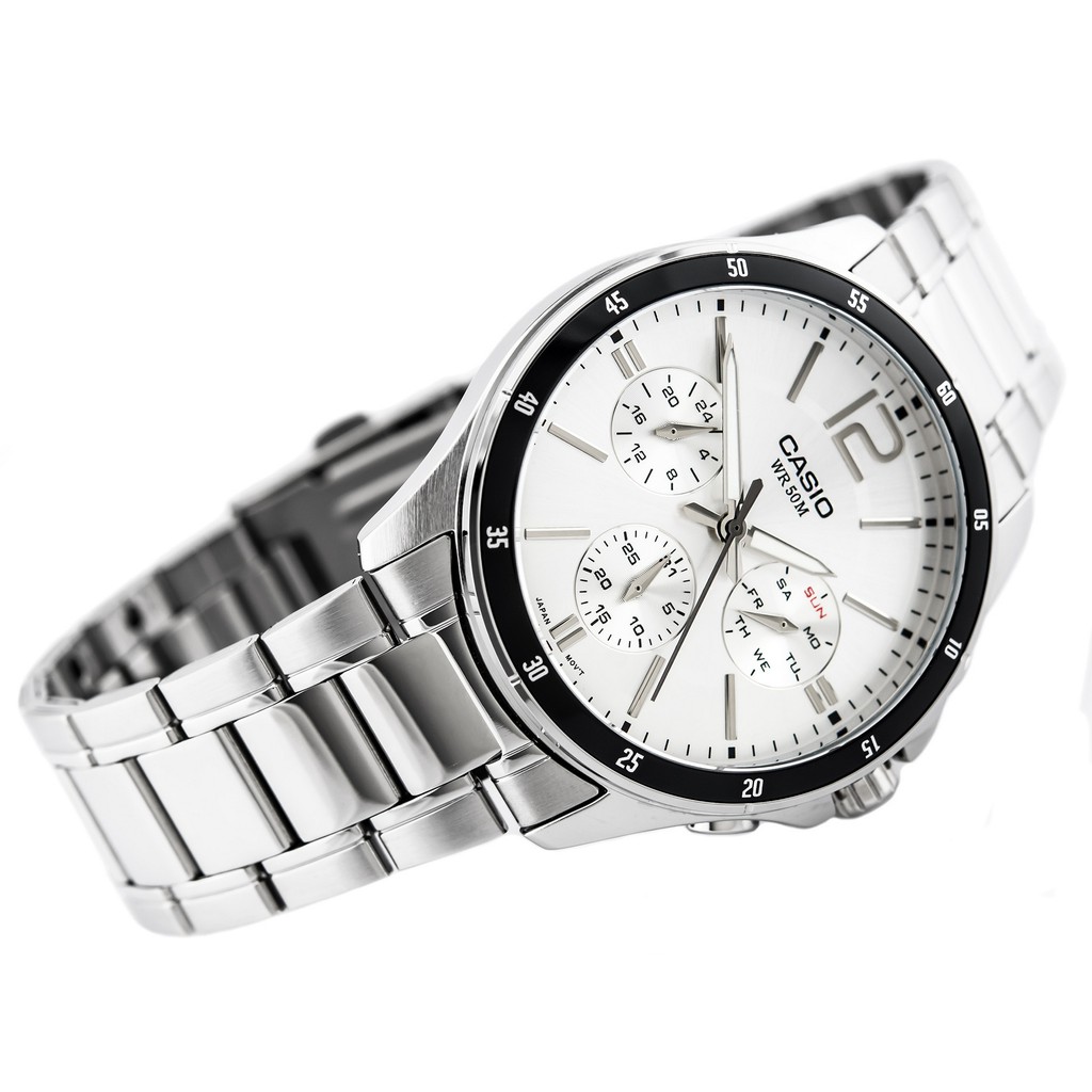 Đồng hồ nam dây kim loại Casio Standard chính hãng Anh Khuê MTP-1374D-7AVDF (43mm)