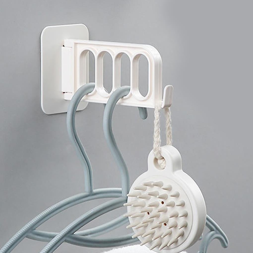 Giá Treo Khăn 4 Ngăn Gắn Tường Có Thể Gấp Gọn Tiện Dụng Cho Phòng Tắm / Ký Túc Xá