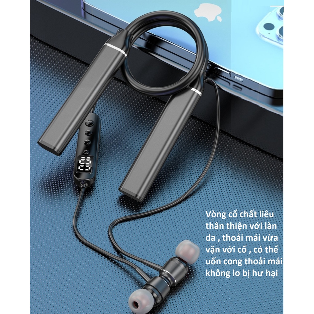 Nghe Nhạc Lên Đến 300 Giờ, Tai Nghe Bluetooth 5.3  N10 Pin  3000mAh , Màn Hình Led Hiển Thị % Pin , Có Khe Lắp Thẻ Nhớ .