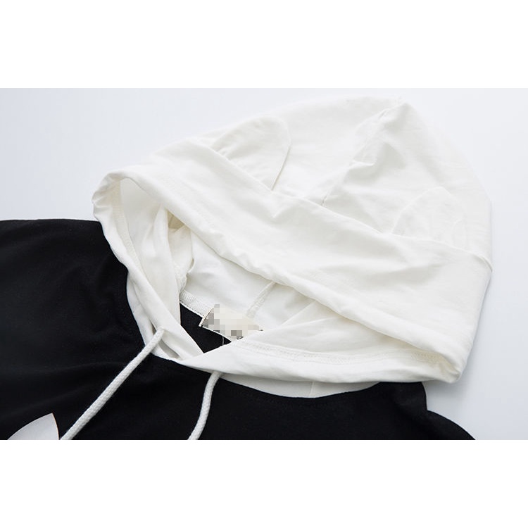 Áo Hoodie Tay Ngắn Dáng Rộng Dễ Thương Xinh Xắn Thời Trang Mùa Hè