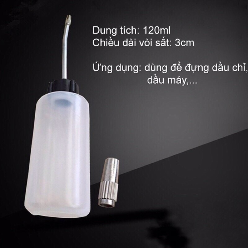 Bình bơm dầu vòi sắt chai nhựa Sử dụng đựng dầu nhớt để châm cho máy